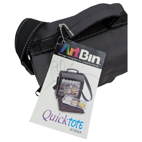 Artbin Quick Tote Shoulder Strap Totes 6 Plastic Containers Traveling Case - NEW - Picture 3 of 15